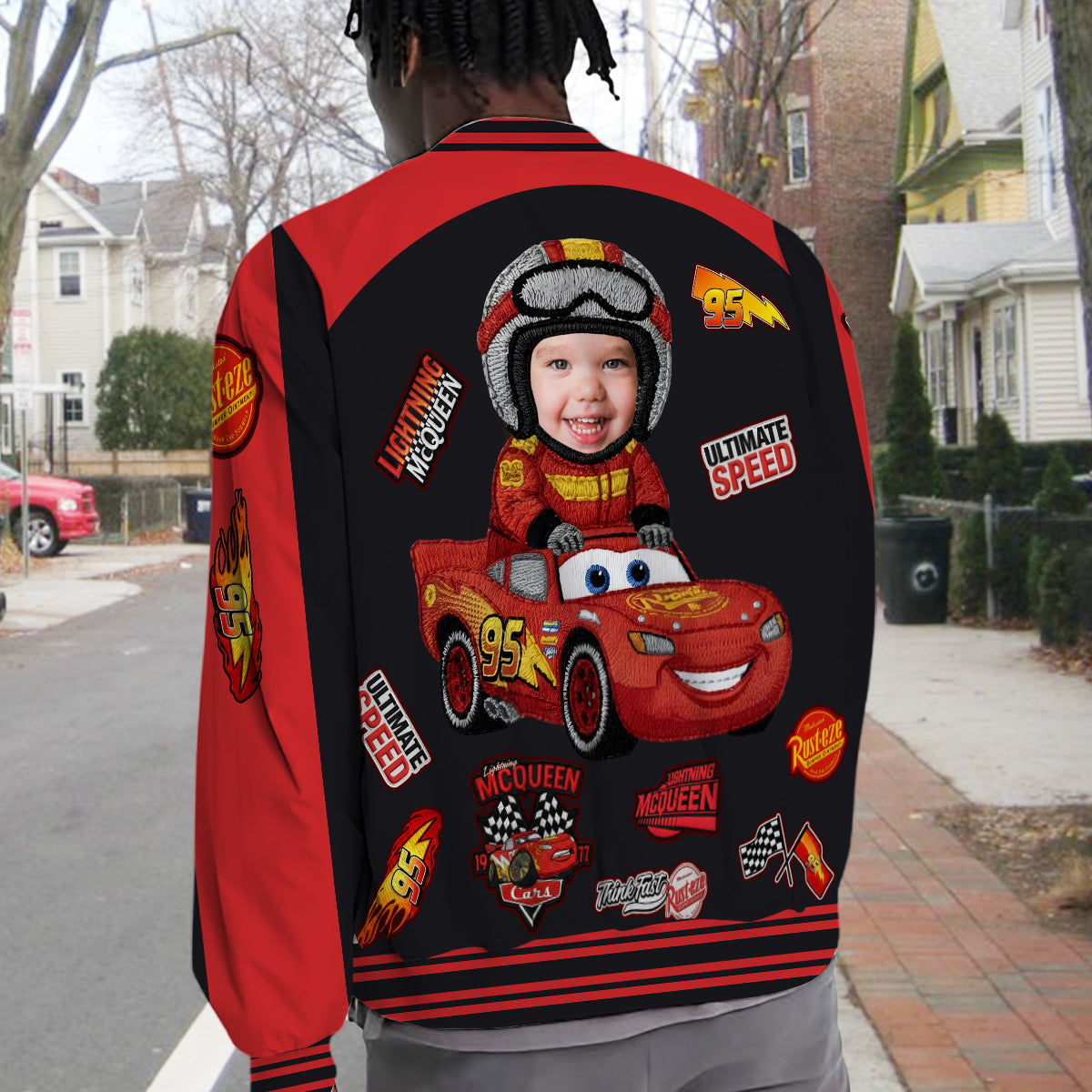Cars Cartoon - Personalized Cars Varsity Jacket