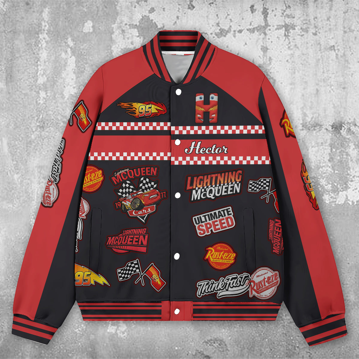 Cars Cartoon - Personalized Cars Varsity Jacket