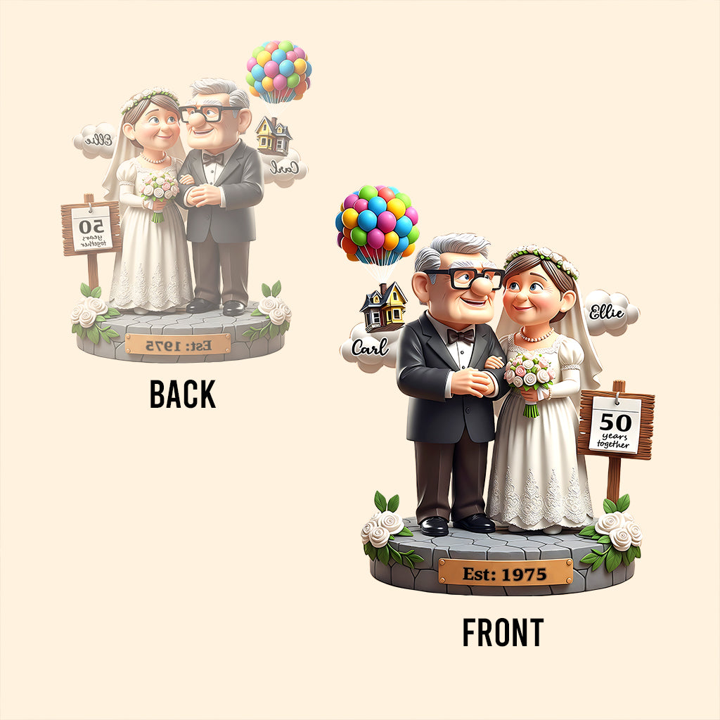 Wedding Keepsake Happy Anniversary - Personalized Couple Custom Shaped Acrylic Plaque