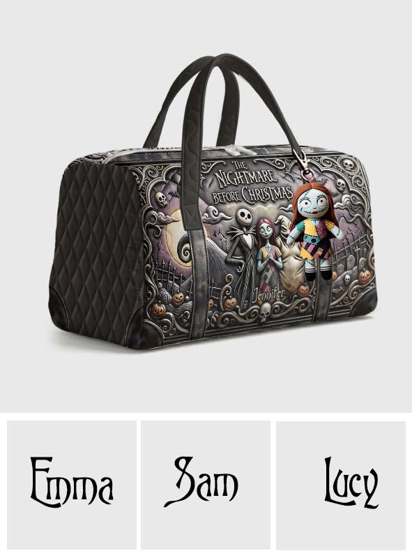 Nightmare - Personalized Nightmare Quilt Duffle Bag & Plush Charm
