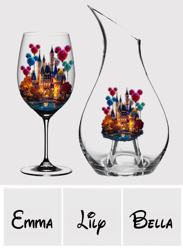 Magical Night - Personalized Mouse Wine Glass With Long Stem