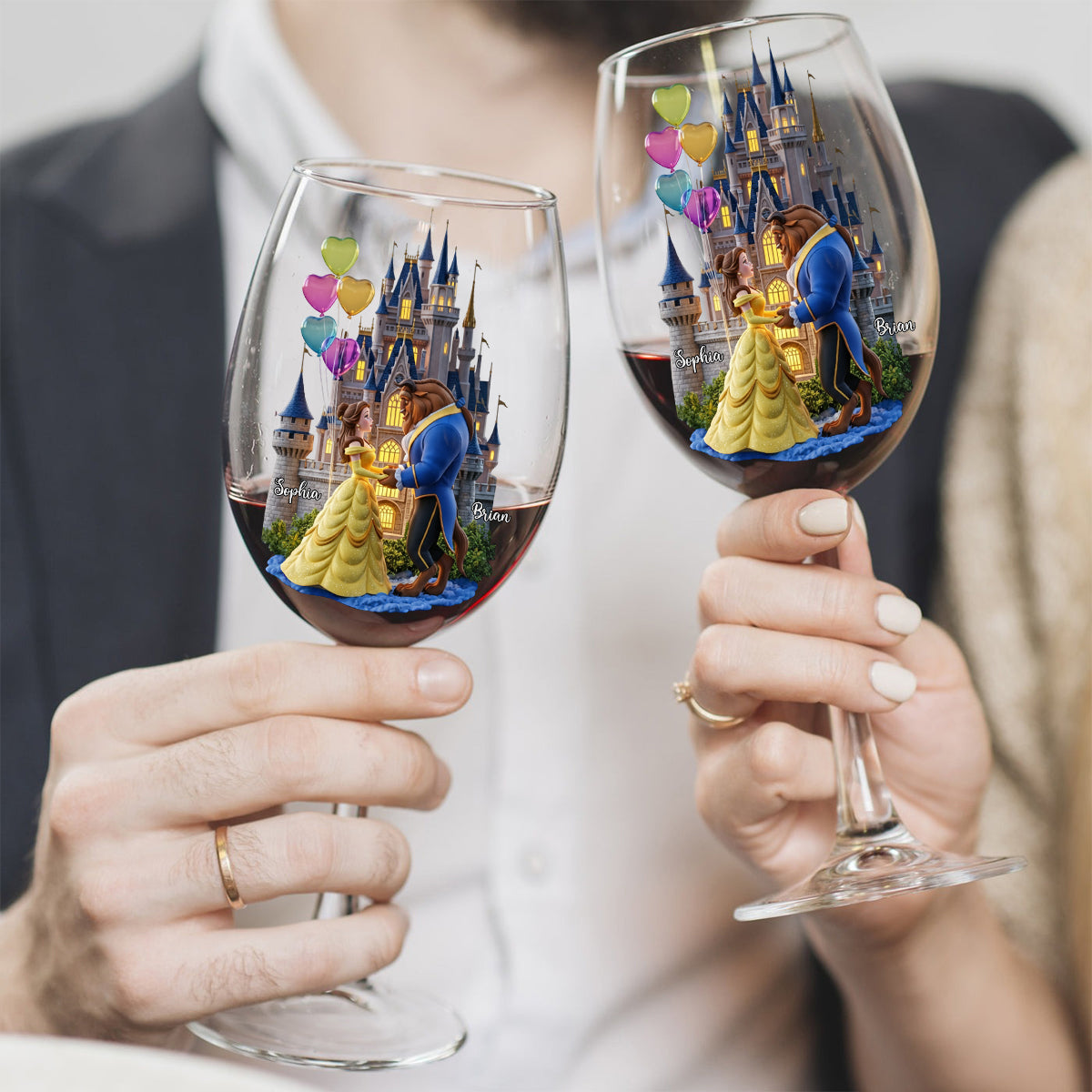 You And Me We Got This - Personalized Mouse Wine Glass With Long Stem