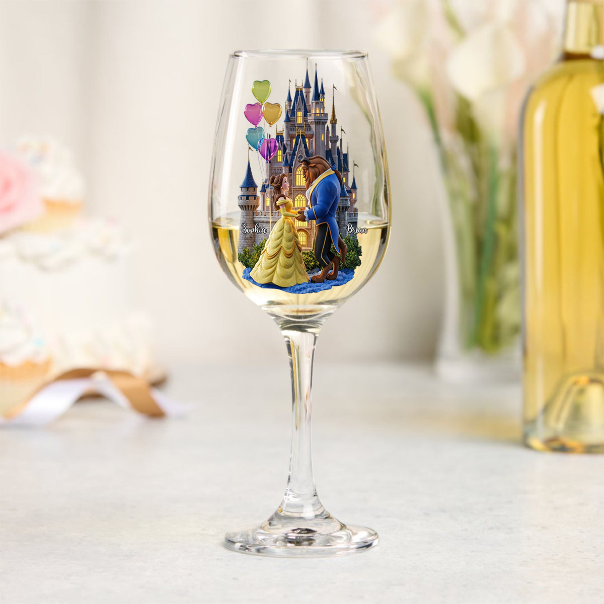 You And Me We Got This - Personalized Mouse Wine Glass With Long Stem