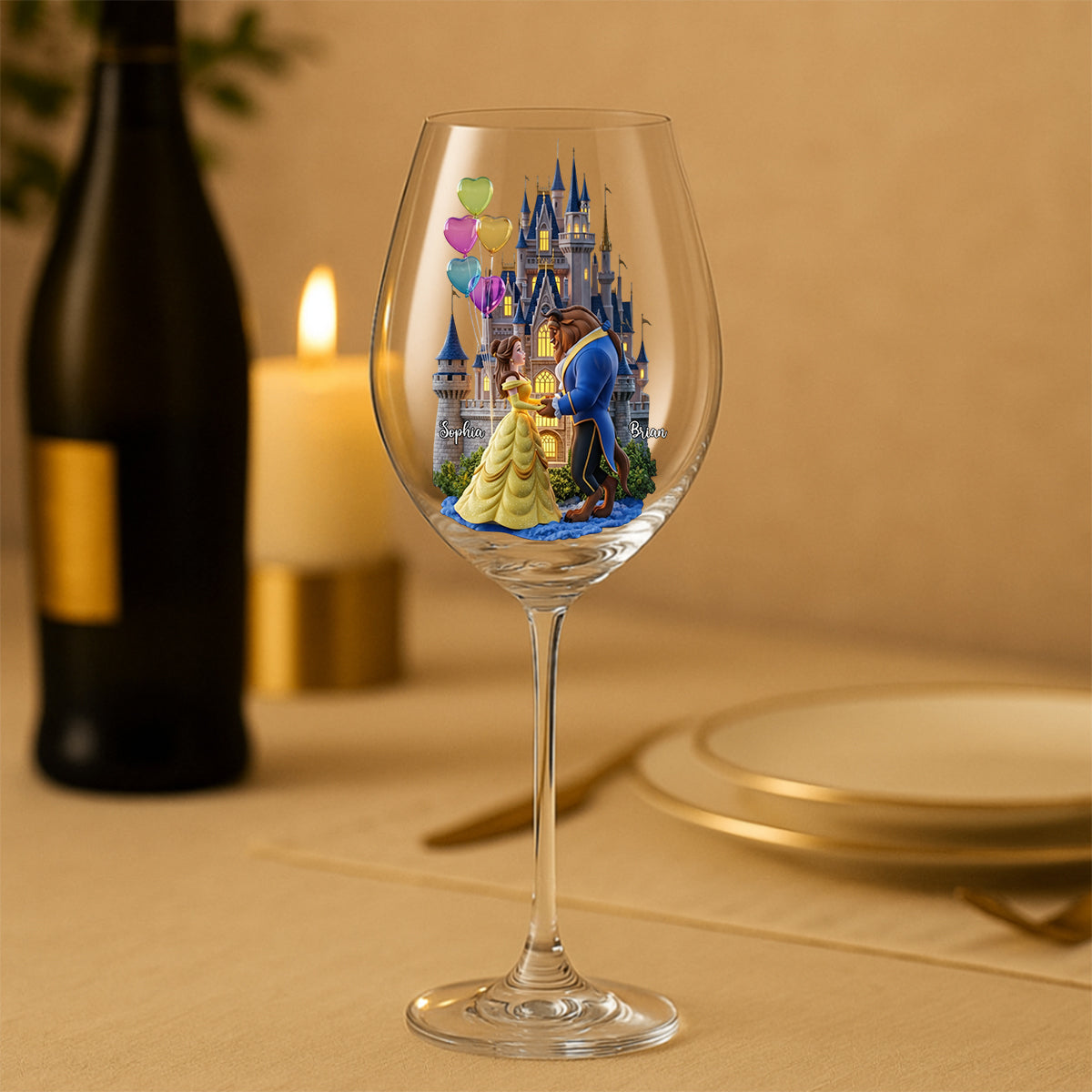 You And Me We Got This - Personalized Mouse Wine Glass With Long Stem