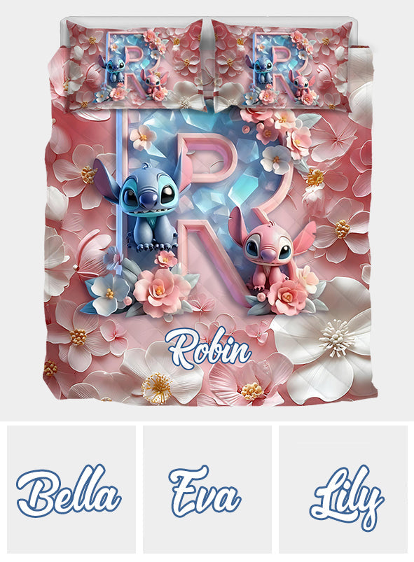 Ohana Letter - Personalized Ohana Quilt Set