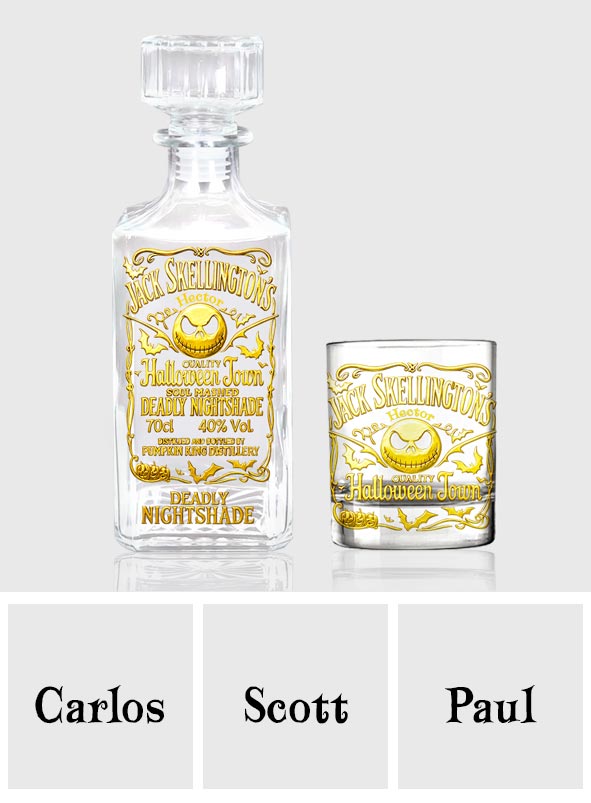 Christmas Gift for Dad, Husband - Personalized Nightmare Whiskey Decanter Set