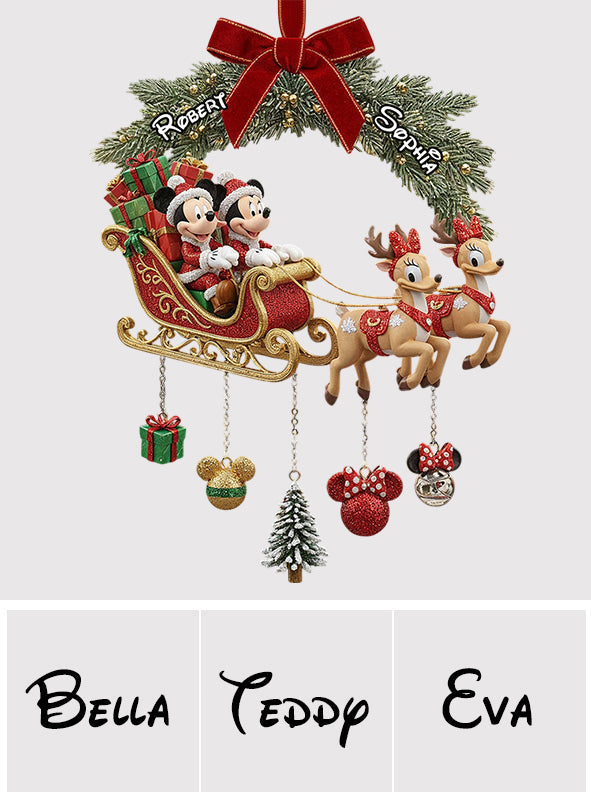 Magical Christmas - Personalized Mouse Ornament With Charm