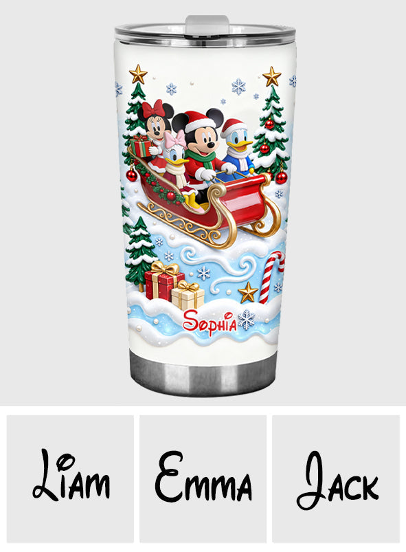 Dashing Through The Snow - Personalized Mouse Tumbler