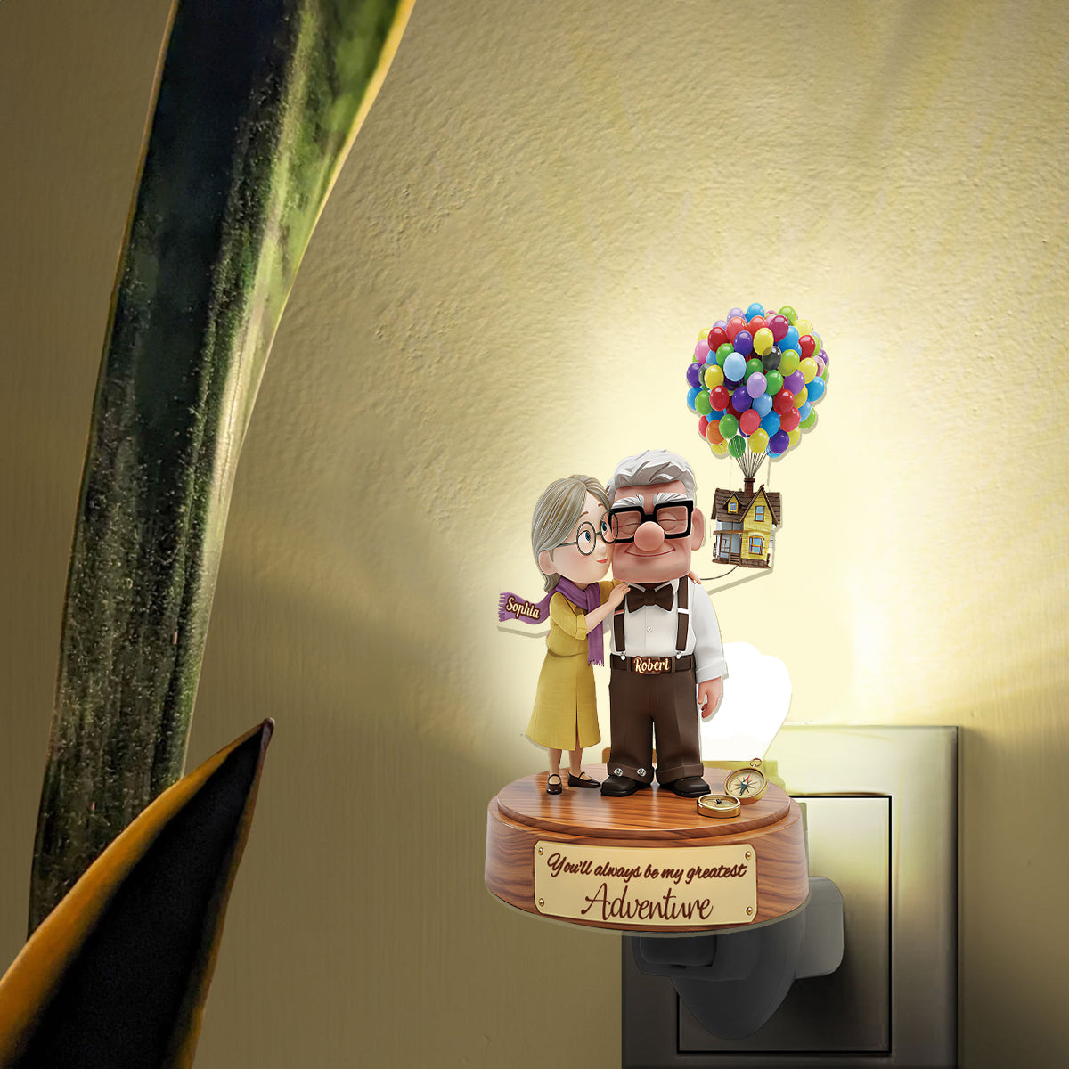 You Are My Adventure - Personalized Mouse Acrylic Plug-In Night Light