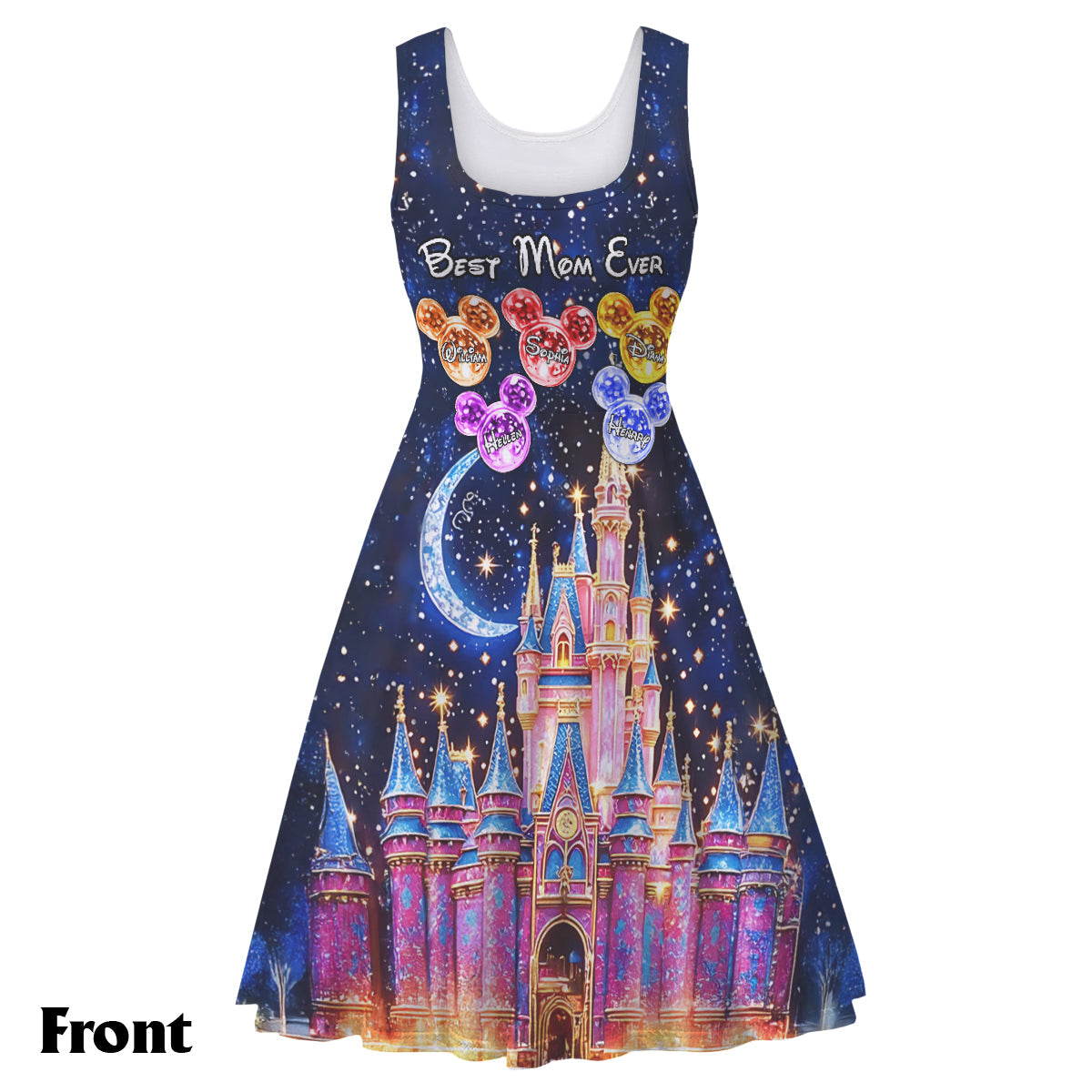 Best Mom Ever - Personalized Mouse Sleeveless Dress