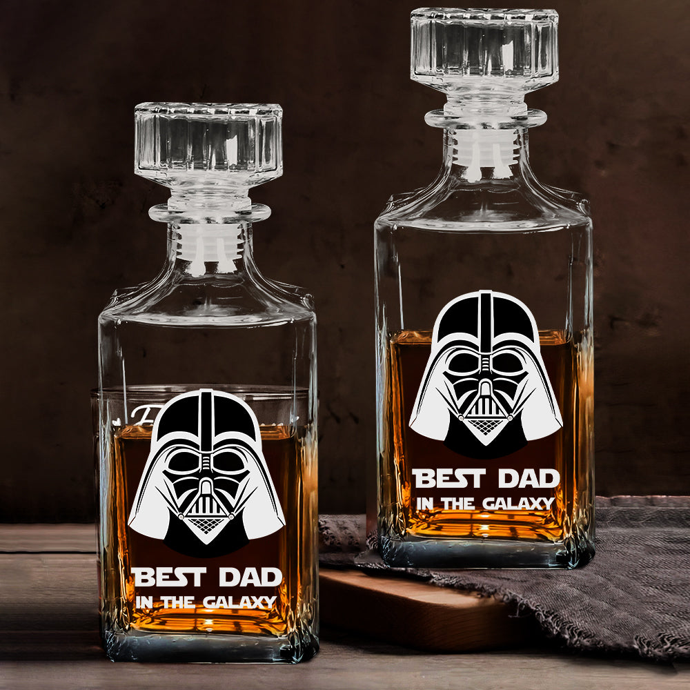 Best Dad In The Galaxy - Personalized The Force Whiskey Decanter Set