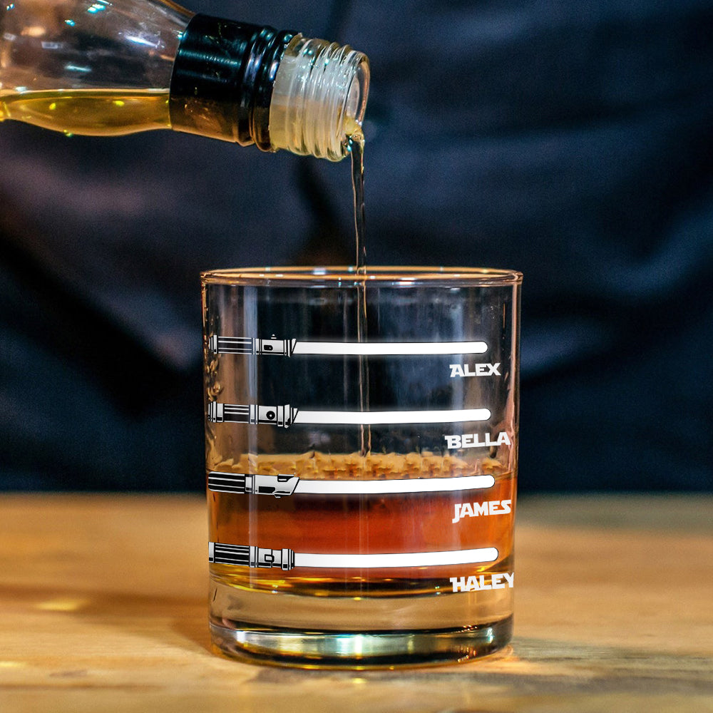 Best Dad In The Galaxy - Personalized The Force Whiskey Decanter Set