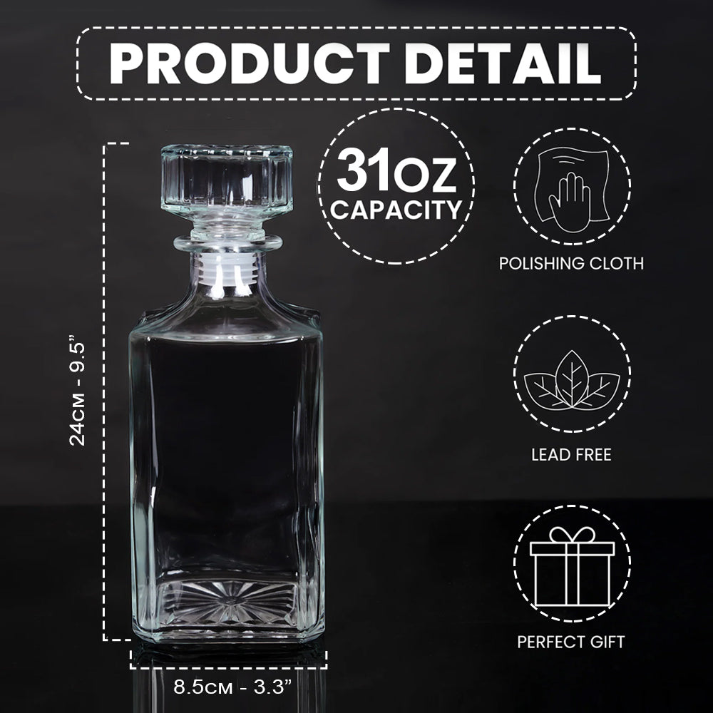 Best Dad In The Galaxy - Personalized The Force Whiskey Decanter Set