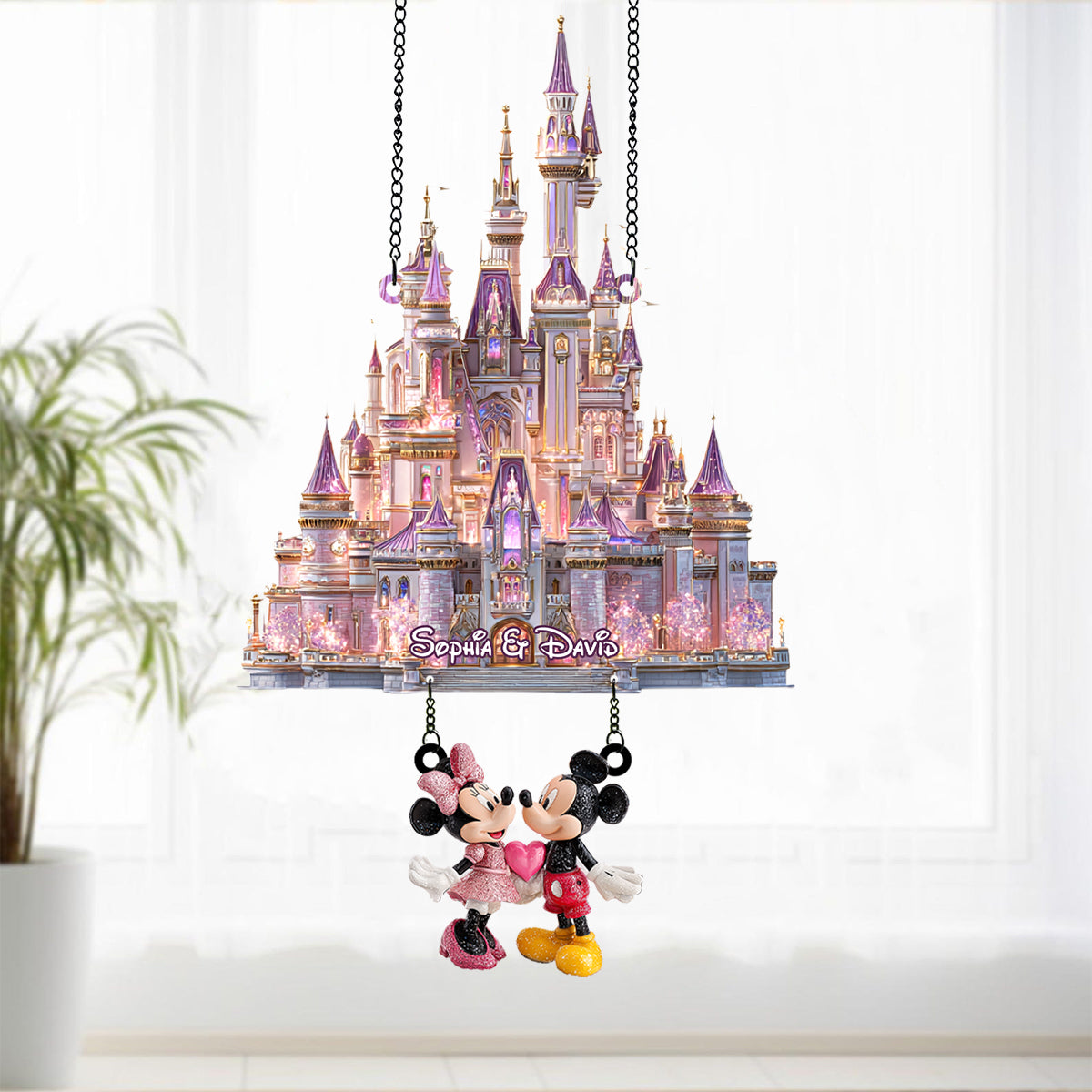 You And Me We Got This - Personalized Mouse Window Hanging Suncatcher With Custom Charms