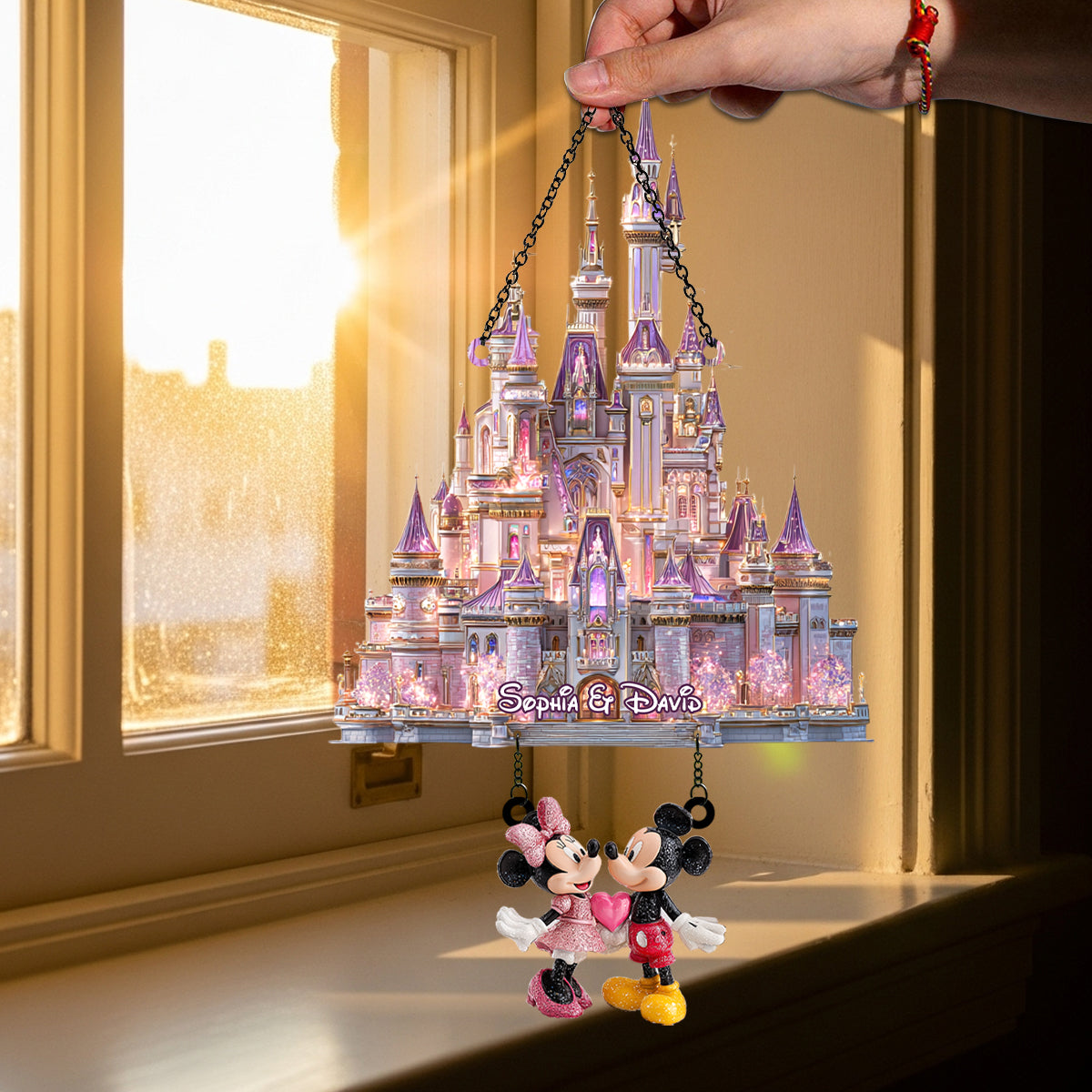 You And Me We Got This - Personalized Mouse Window Hanging Suncatcher With Custom Charms