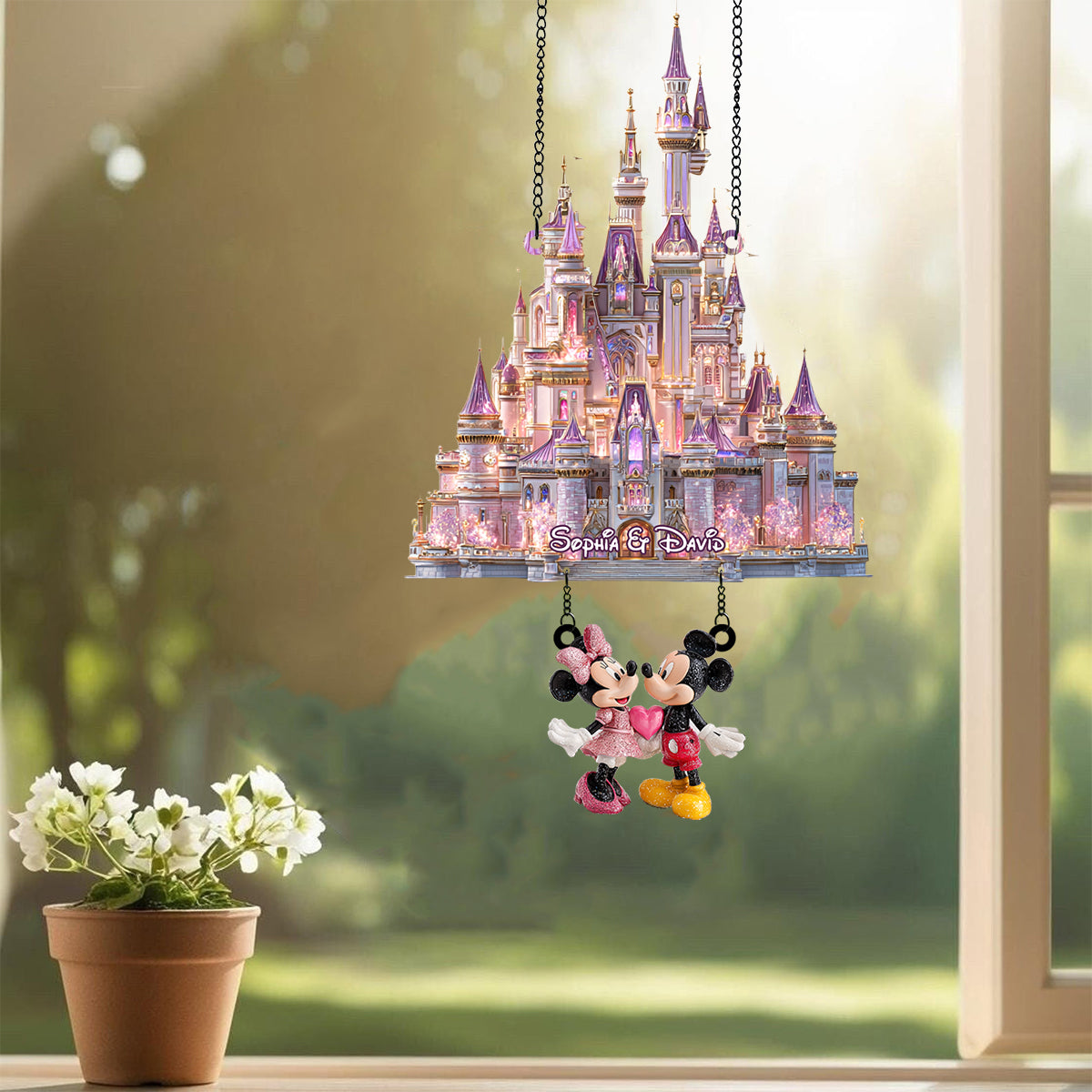 You And Me We Got This - Personalized Mouse Window Hanging Suncatcher With Custom Charms
