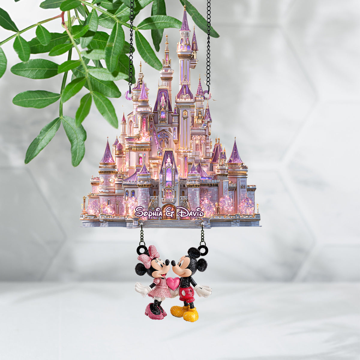 You And Me We Got This - Personalized Mouse Window Hanging Suncatcher With Custom Charms