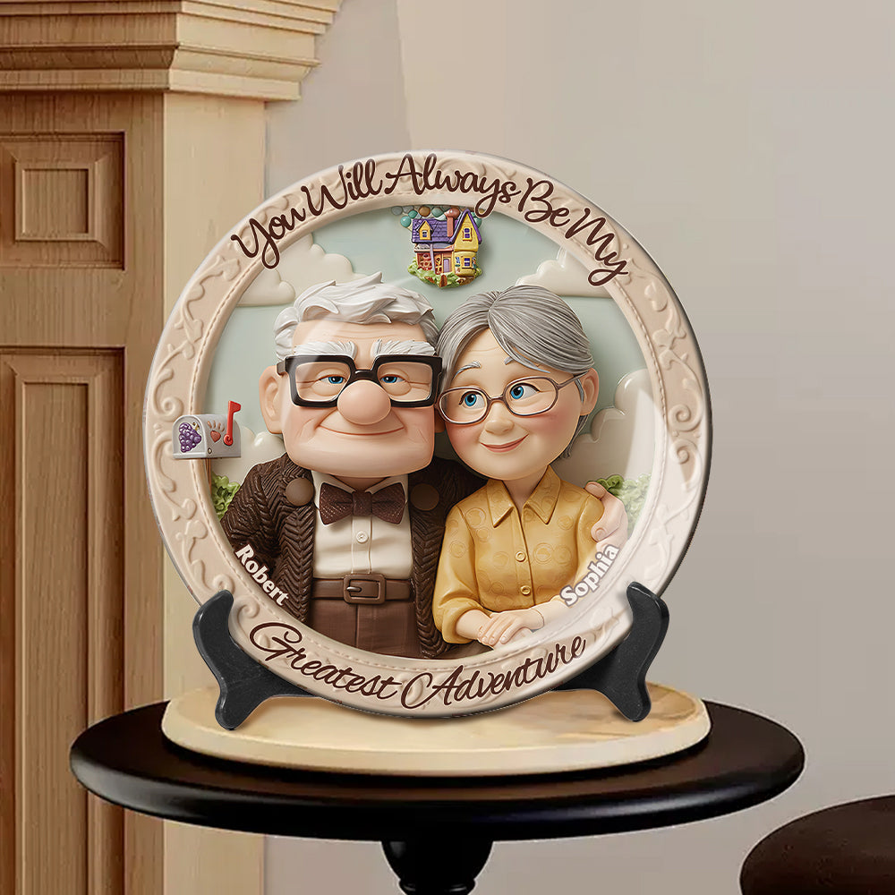 You Are My Greatest Adventure - Personalized Mouse Ceramic Round Plate