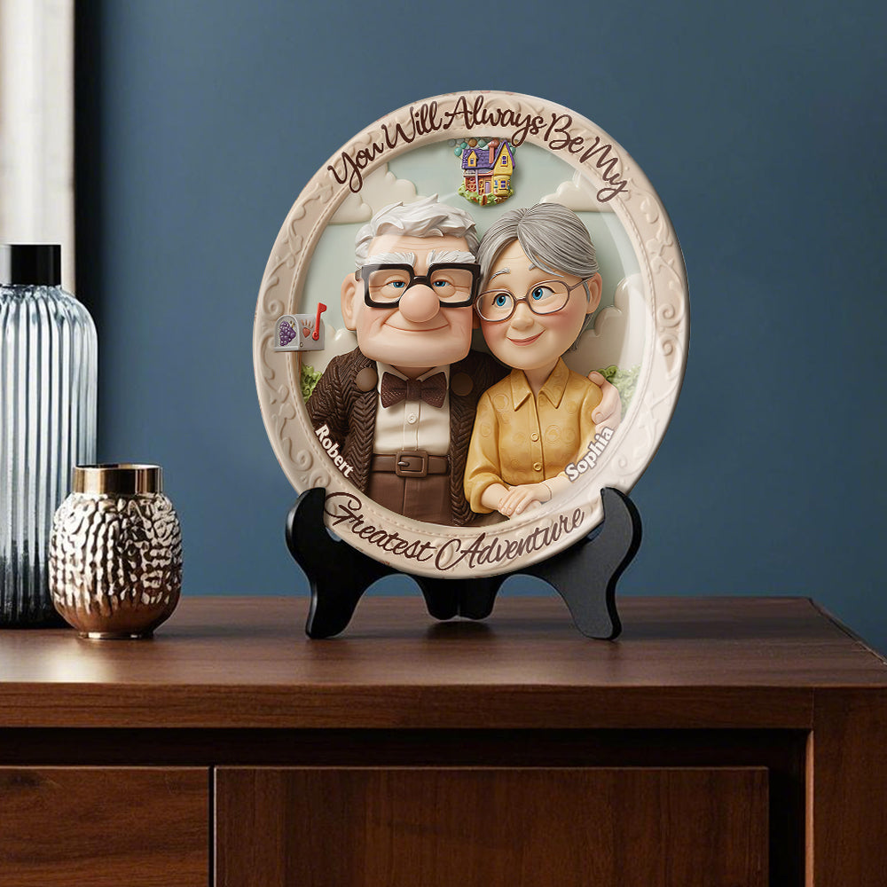 You Are My Greatest Adventure - Personalized Mouse Ceramic Round Plate