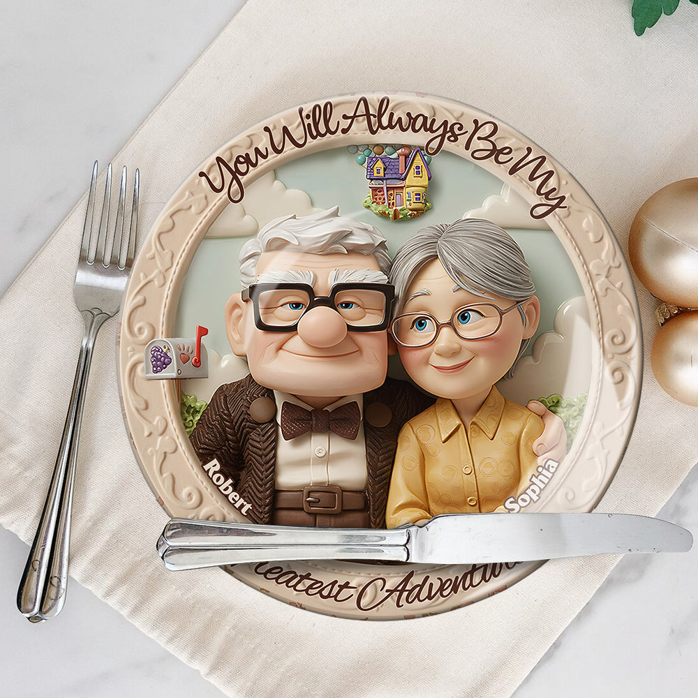 You Are My Greatest Adventure - Personalized Mouse Ceramic Round Plate