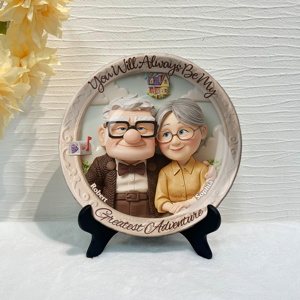 You Are My Greatest Adventure - Personalized Mouse Ceramic Round Plate