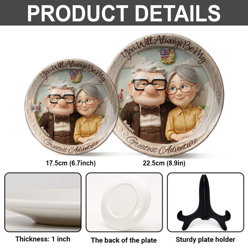 You Are My Greatest Adventure - Personalized Mouse Ceramic Round Plate