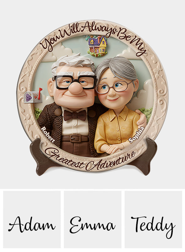 You Are My Greatest Adventure - Personalized Mouse Ceramic Round Plate