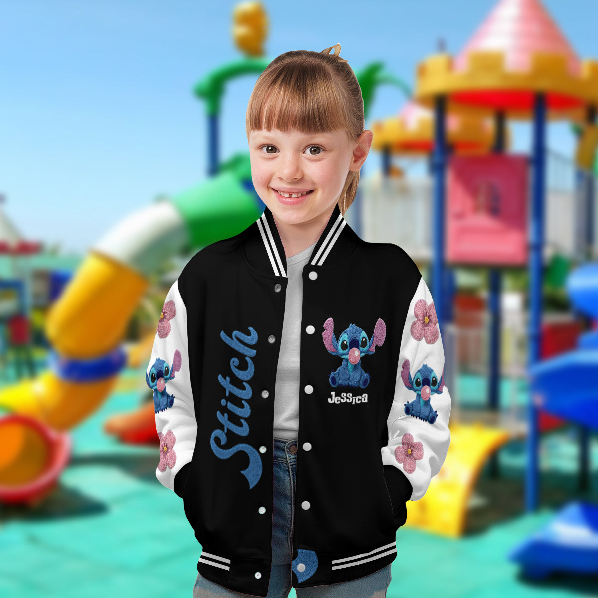 Blue Ohana - Personalized Ohana Varsity Jacket