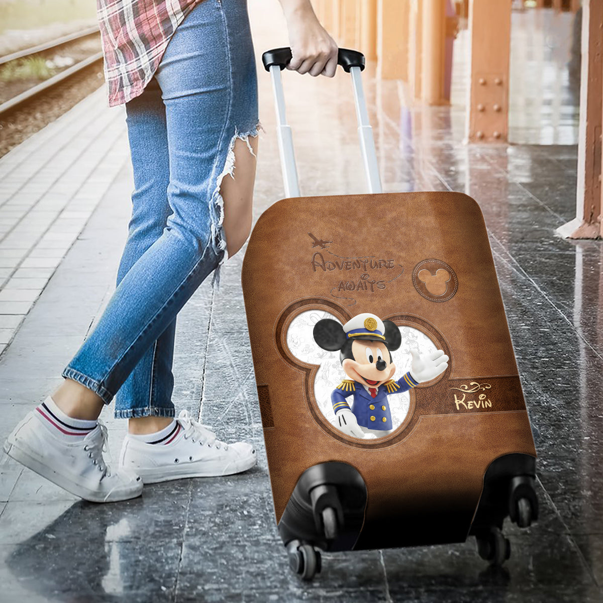 Magical Cruise Trip - Personalized Mouse Luggage Cover