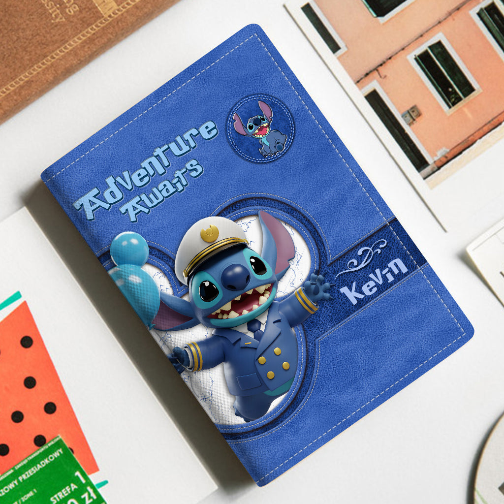 Blue Ohana Adventure Awaits - Personalized Ohana Passport Holder