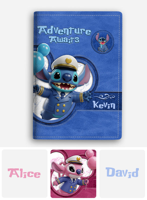 Blue Ohana Adventure Awaits - Personalized Ohana Passport Holder