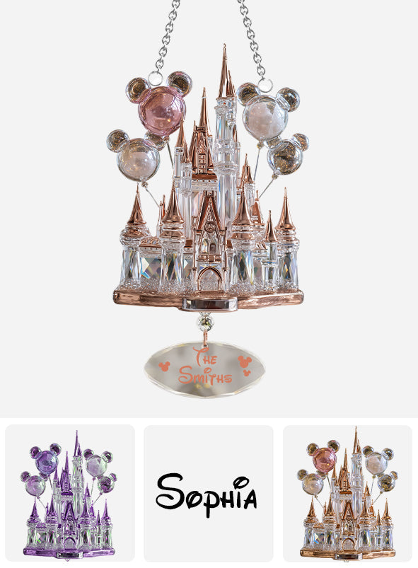 Magical Castle - Personalized Mouse Window Hanging Suncatcher Ornament
