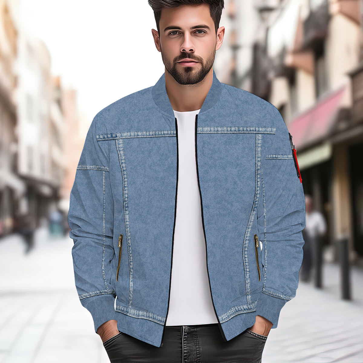 Blue Ohana - Personalized Ohana Bomber Jacket