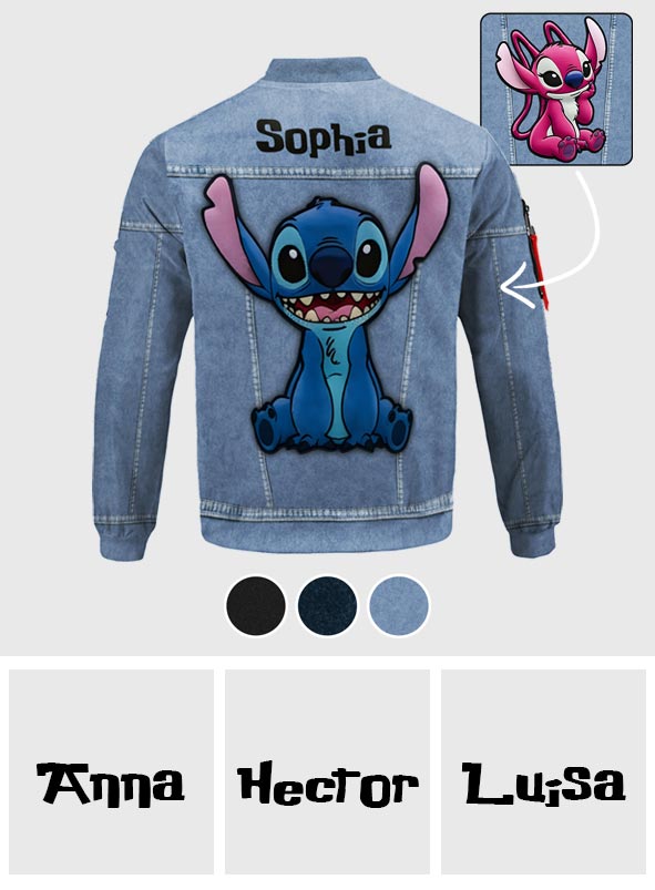 Blue Ohana - Personalized Ohana Bomber Jacket