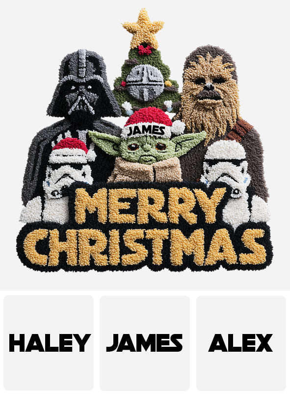 Merry Christmas - Personalized The Force Non-Slip Tufted Rug