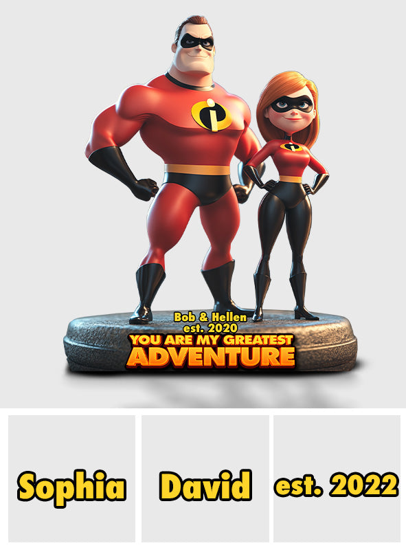 You Are My Greatest Adventure - Personalized Incredible Family Custom Shaped Acrylic Plaque