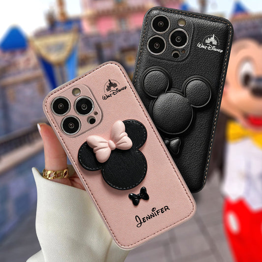 Big Ears Mouse - Personalized Mouse Leather Phone Case