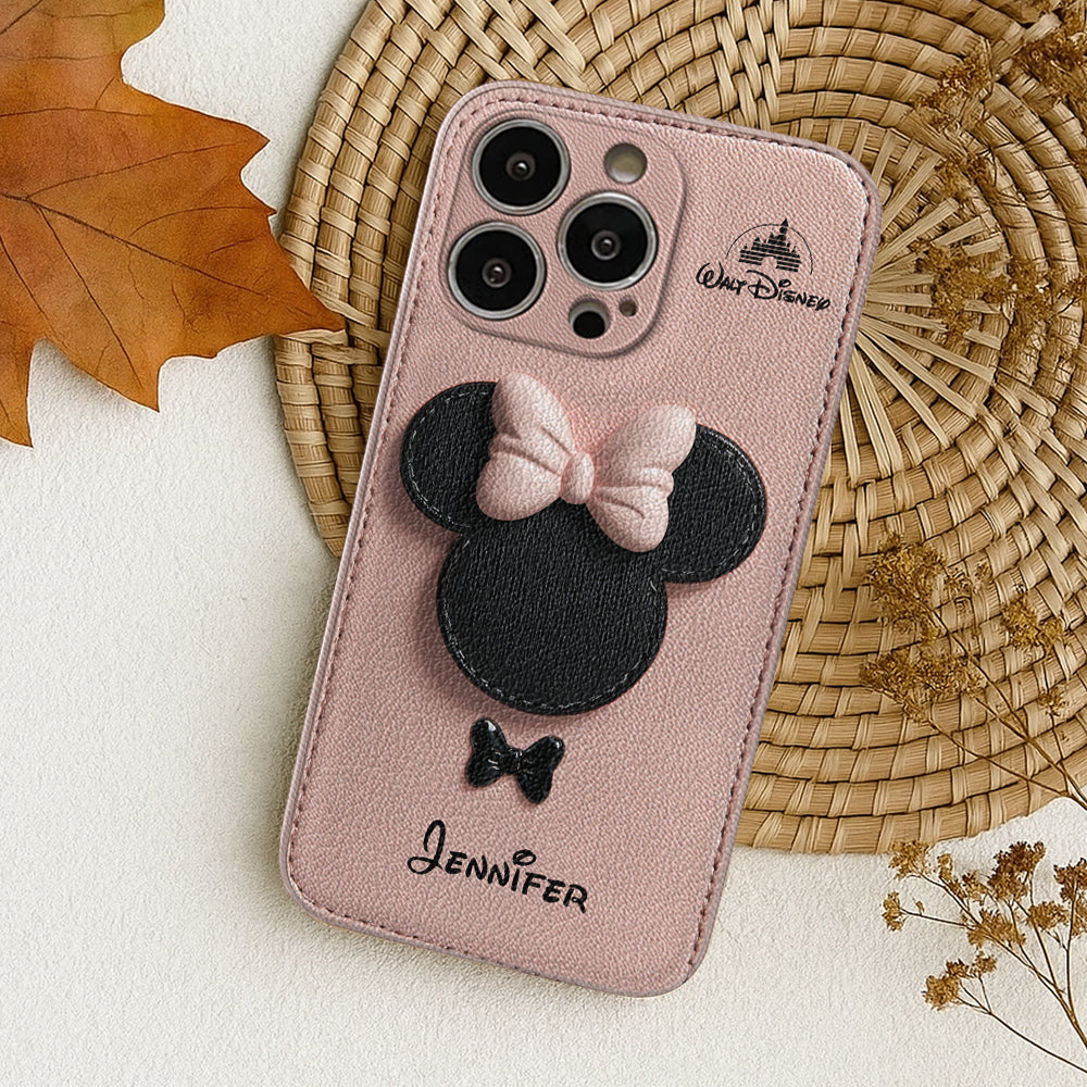 Big Ears Mouse - Personalized Mouse Leather Phone Case