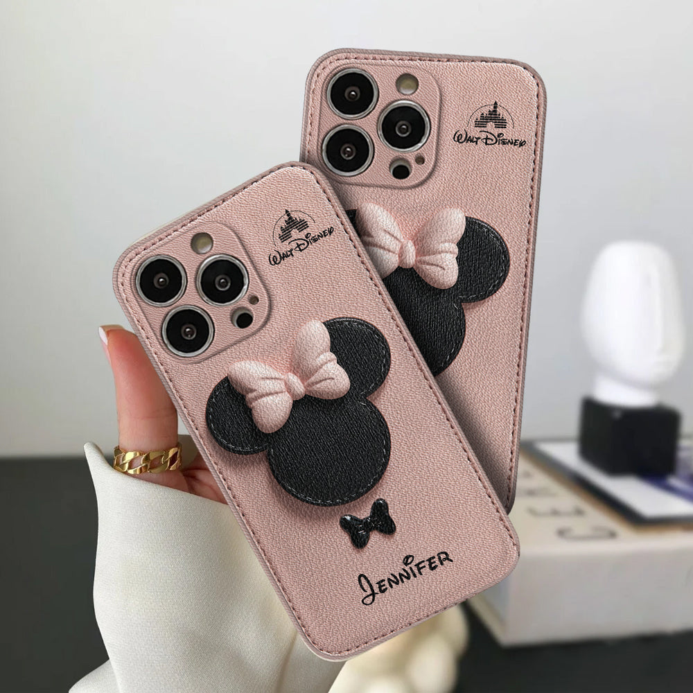 Big Ears Mouse - Personalized Mouse Leather Phone Case