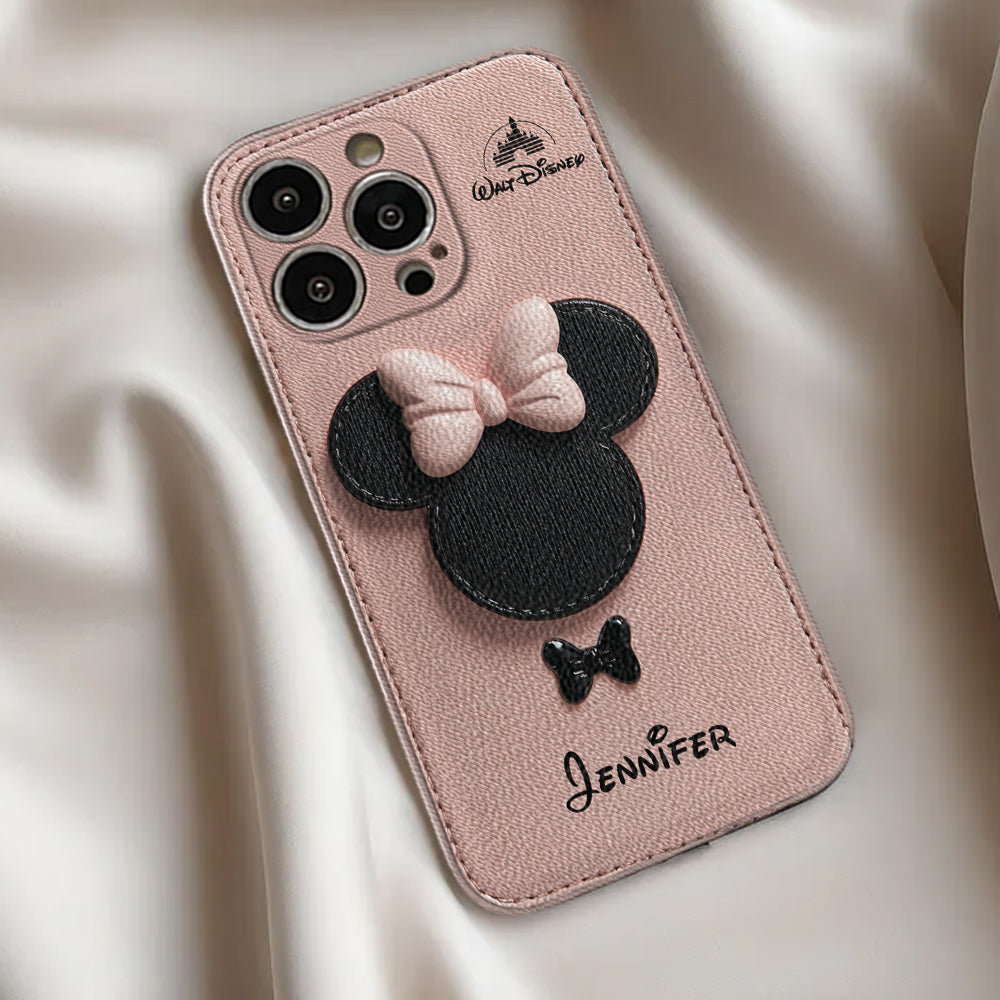 Big Ears Mouse - Personalized Mouse Leather Phone Case