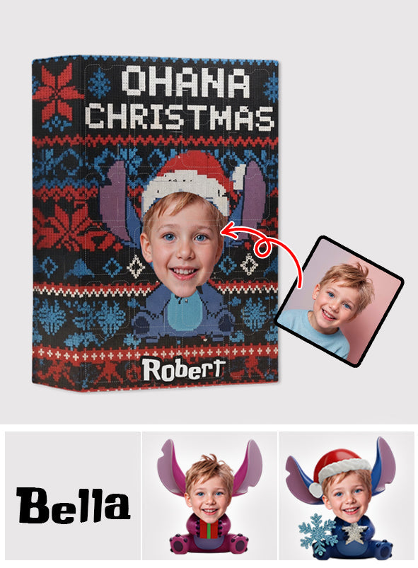 Ohana Means Family - Personalized Ohana Advent Calendar With Ornaments