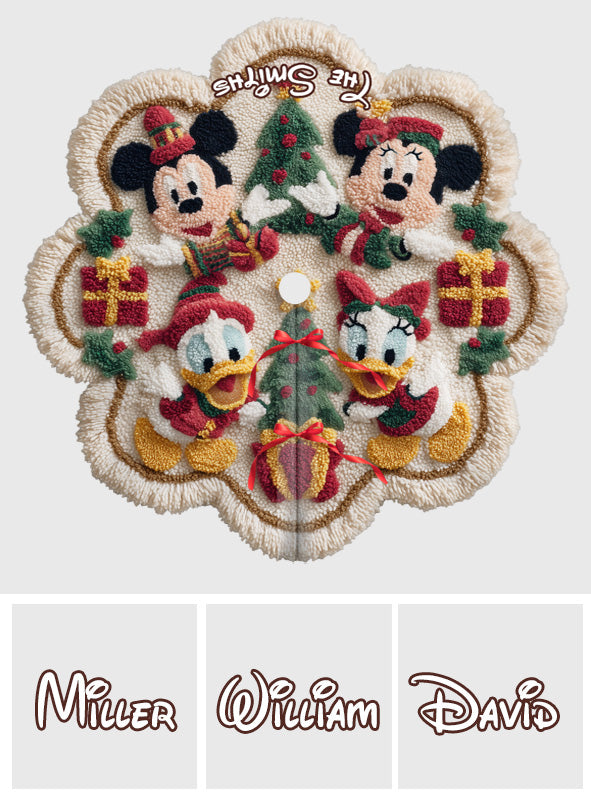 Merry Christmas - Personalized Mouse Shaped Tree Skirt