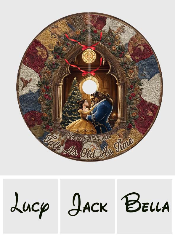 You & Me - Personalized Couple Shaped Tree Skirt