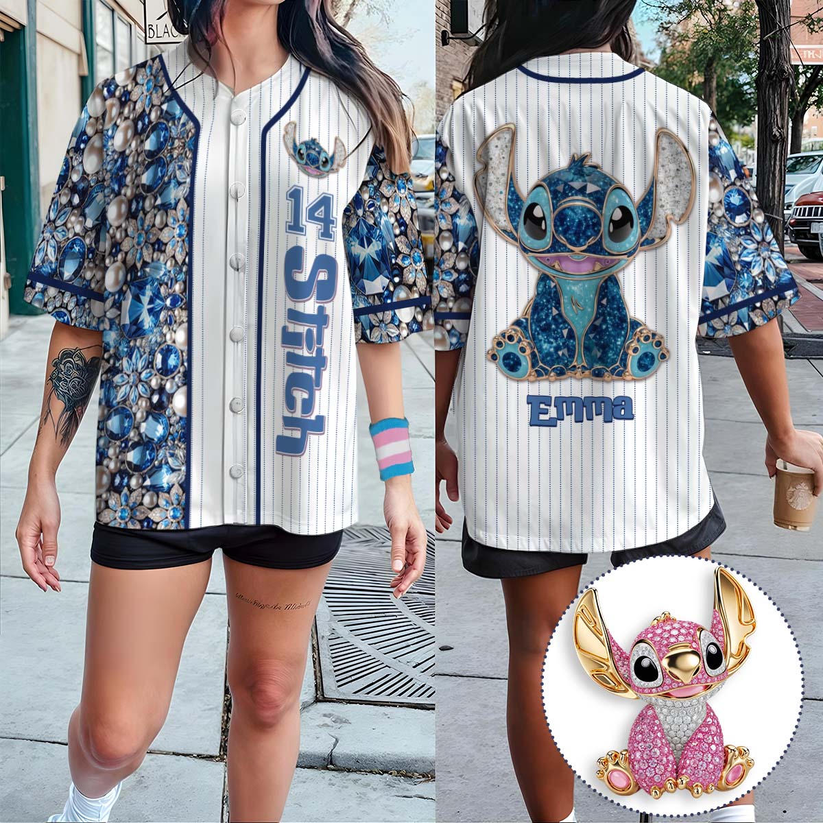 Blue Monster - Personalized Ohana Baseball Jersey