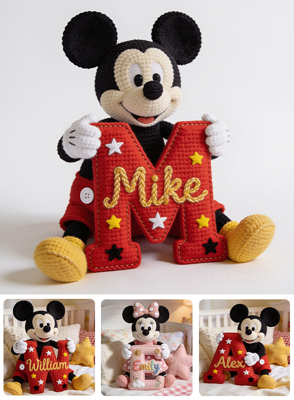 Big Ears Buddy - Personalized Mouse Premium Faux Fur Pillow
