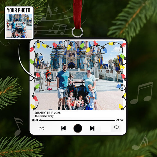 Celebrate Trip To Magical World - Personalized Mouse Music Player Ornament