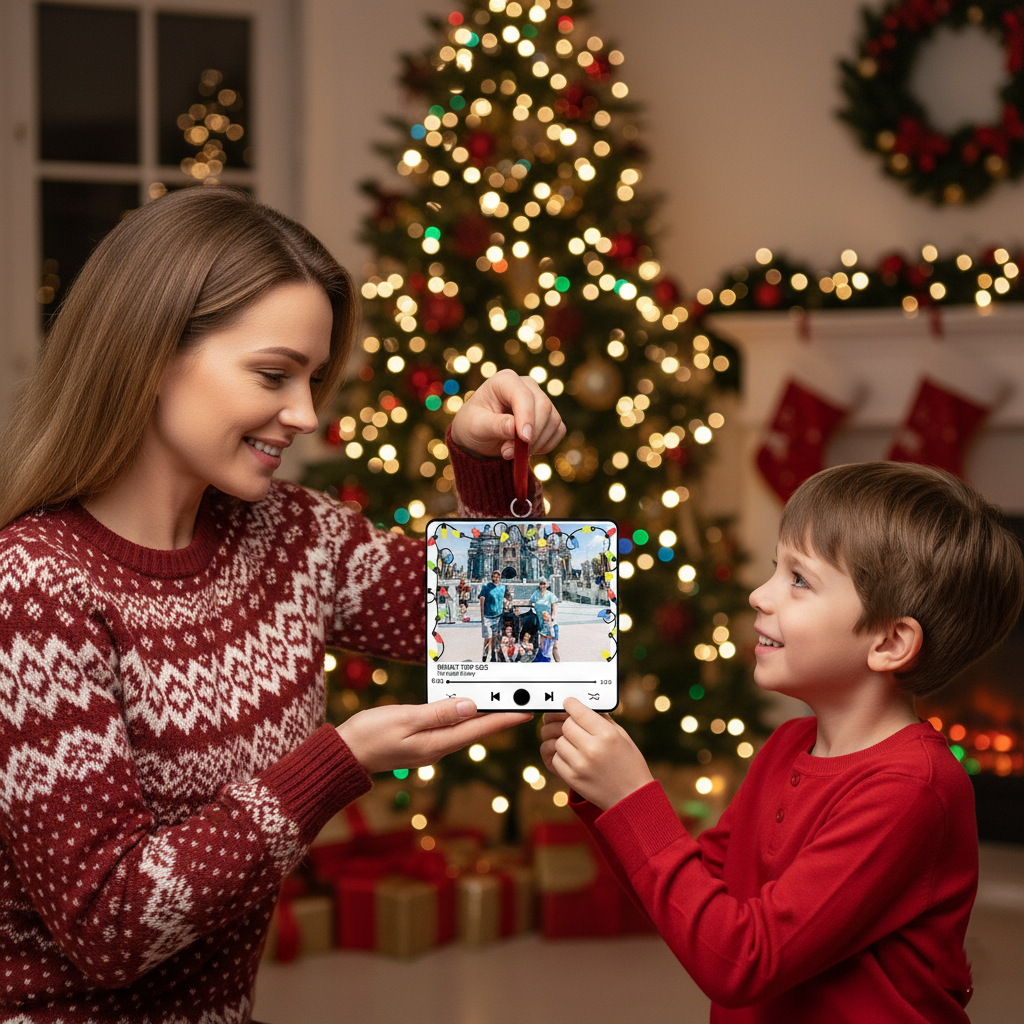 Celebrate Trip To Magical World - Personalized Mouse Music Player Ornament