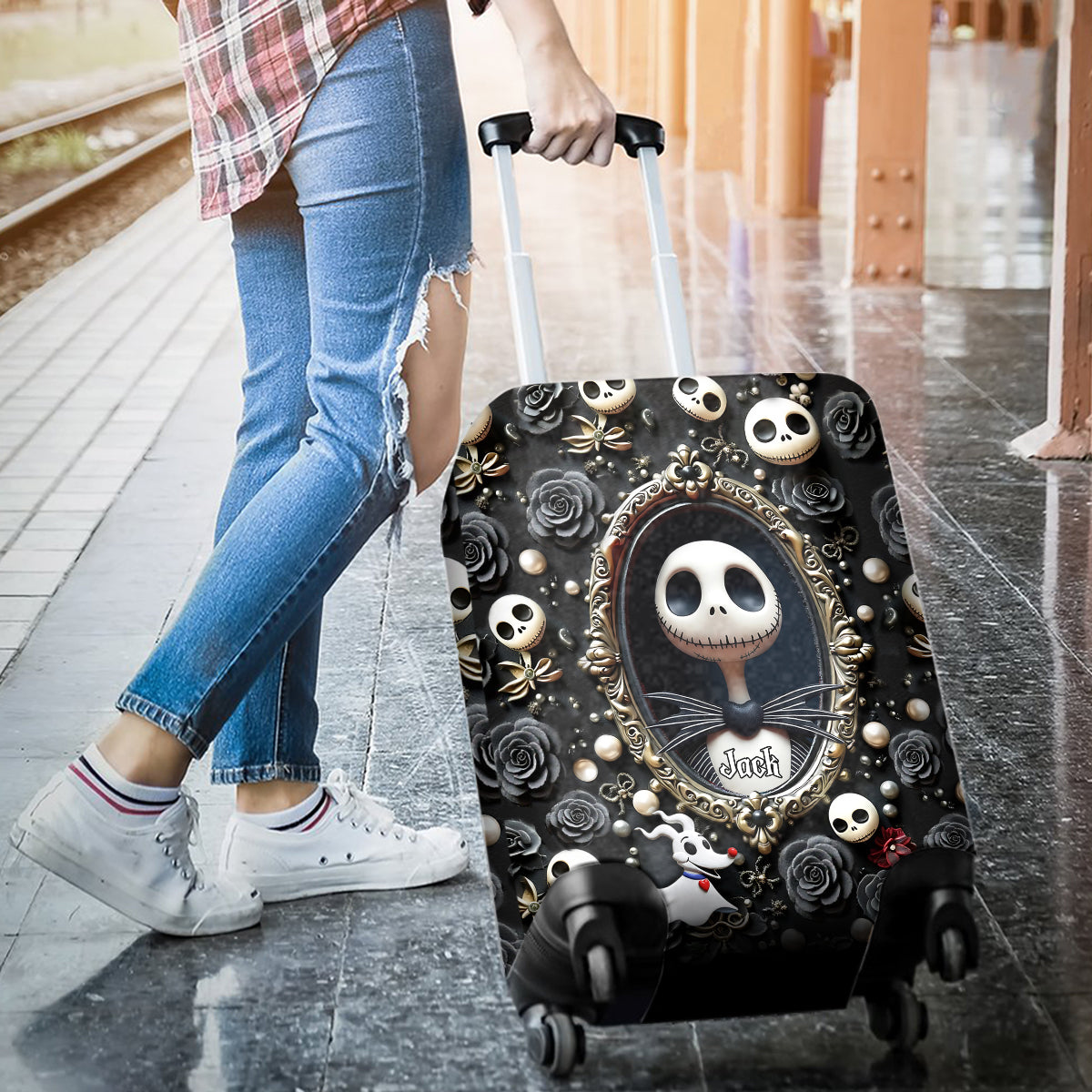 Adventure Awaits - Personalized Nightmare Luggage Cover & Duffle Bag