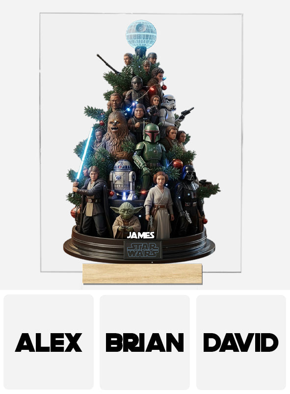 Christmas In Heaven - Personalized The Force Transparent Acrylic Plaque