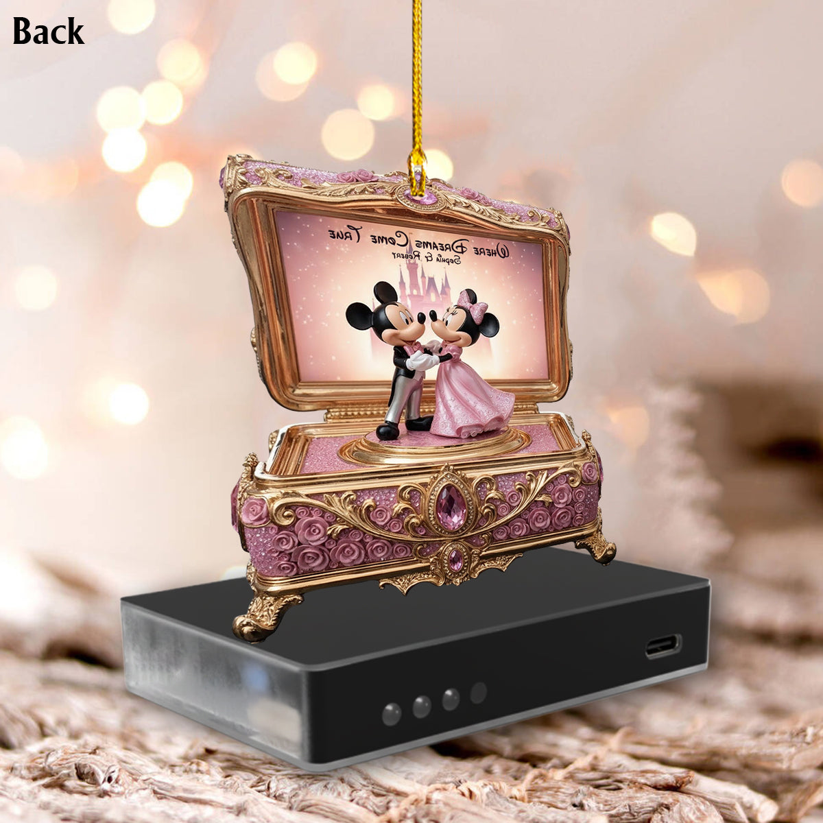 Where Dreams Come True - Personalized Mouse Music Ornament
